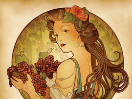 Art Nouveau Wine Label
